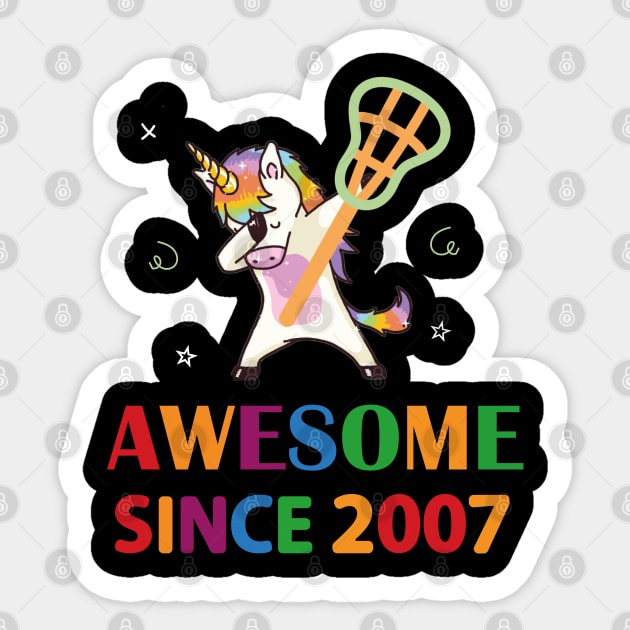 Awesome since 2007 Sticker by madani04